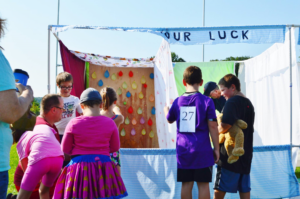 Kids playing games at the 5K Run/Walk.